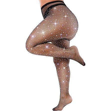 TEDDY GLITTER FISHNET BLK/GLD