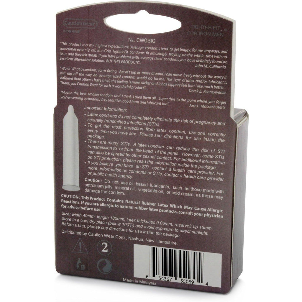 IRON GRIP CONDOMS 3pk