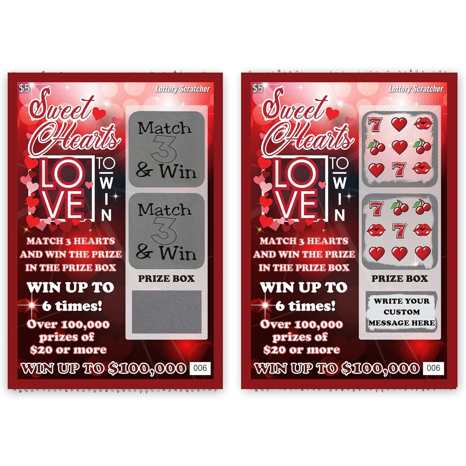 LOVERS LOTTO SCRATCHER GAME