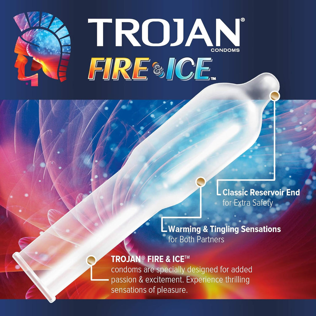 TROJAN FIRE & ICE CONDOMS 3pk
