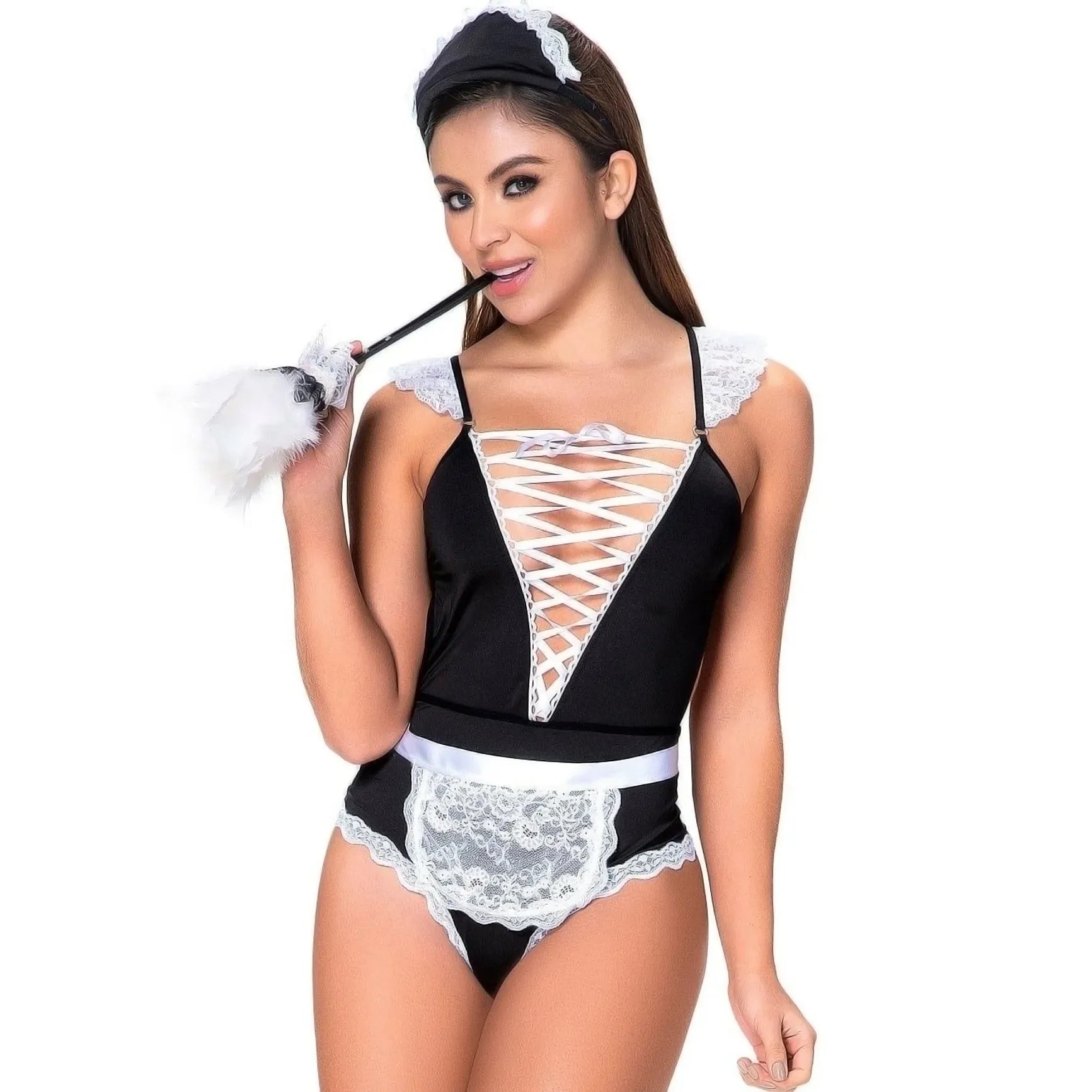 3p FRENCH MAID SET BLK OS