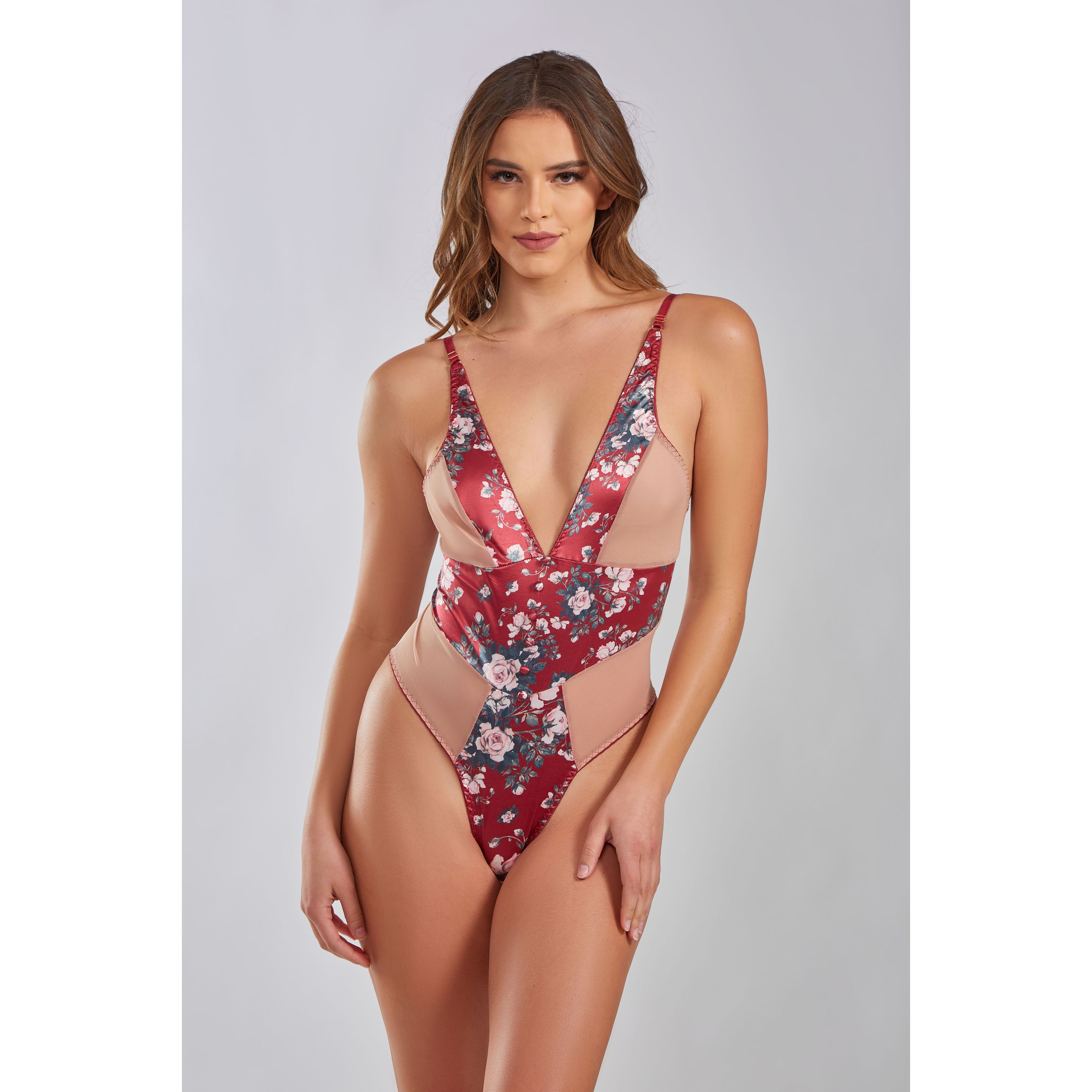 Y PANEL MINI DRESS RED