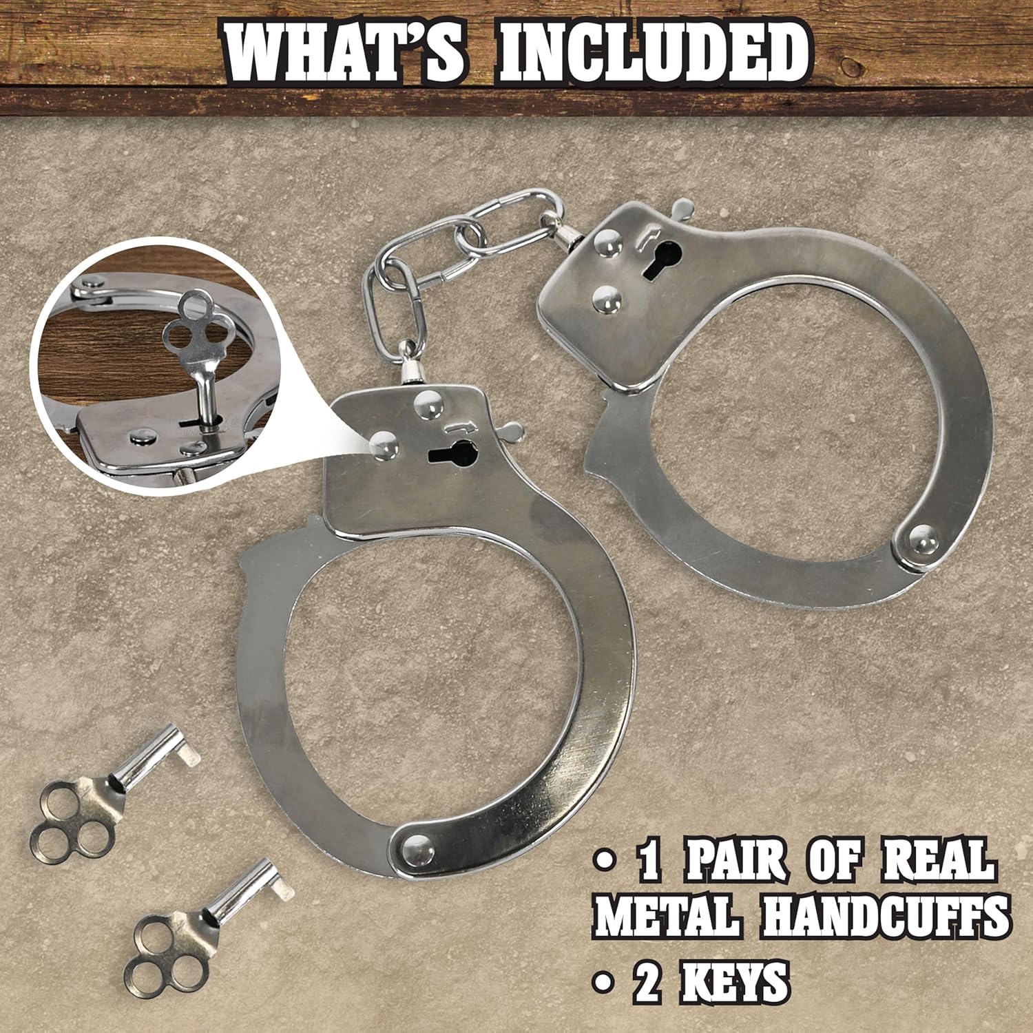 METAL HAND CUFFS-SILVER