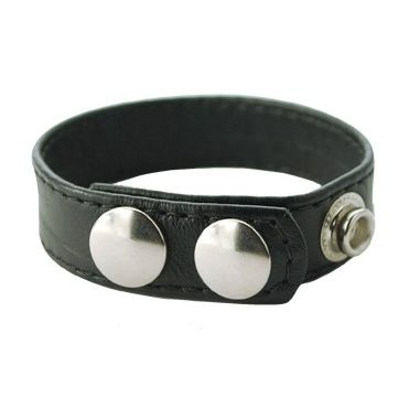 PLAIN LEATHER C RING BLACK