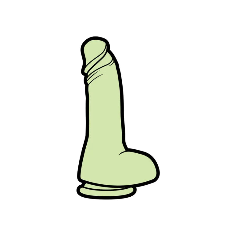 GLOW IN DARK DILDO PIN