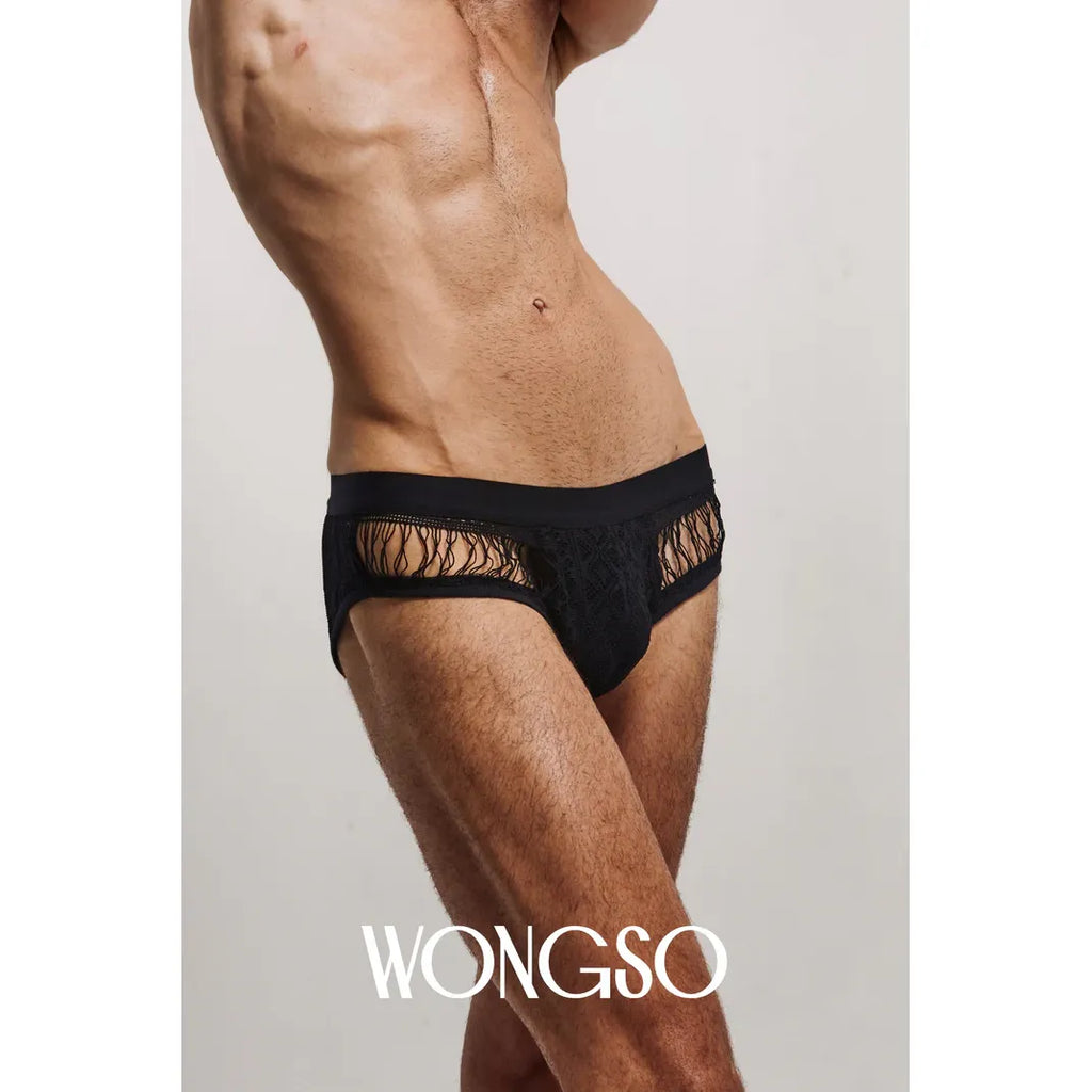 FRINGE PANTY BLACK LG
