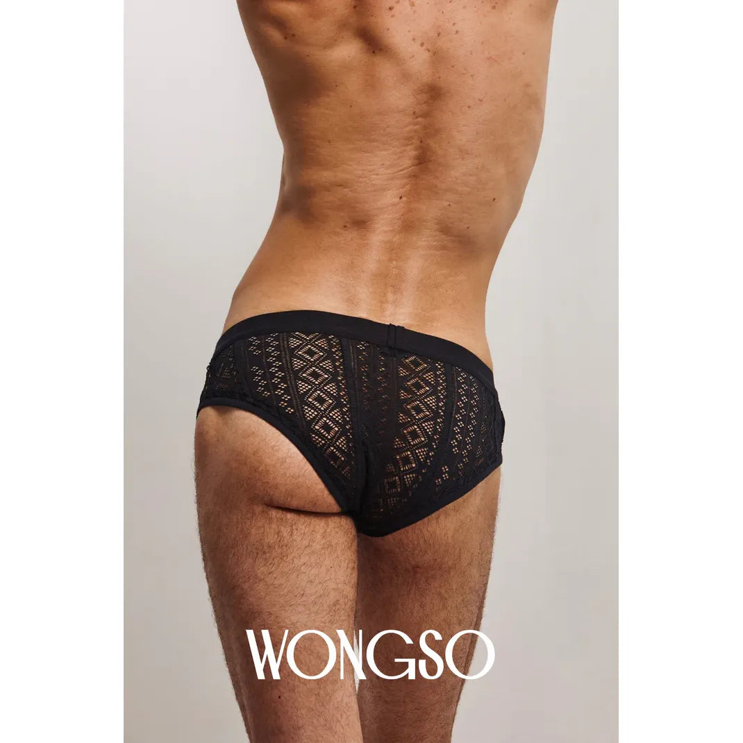 FRINGE PANTY BLACK LG