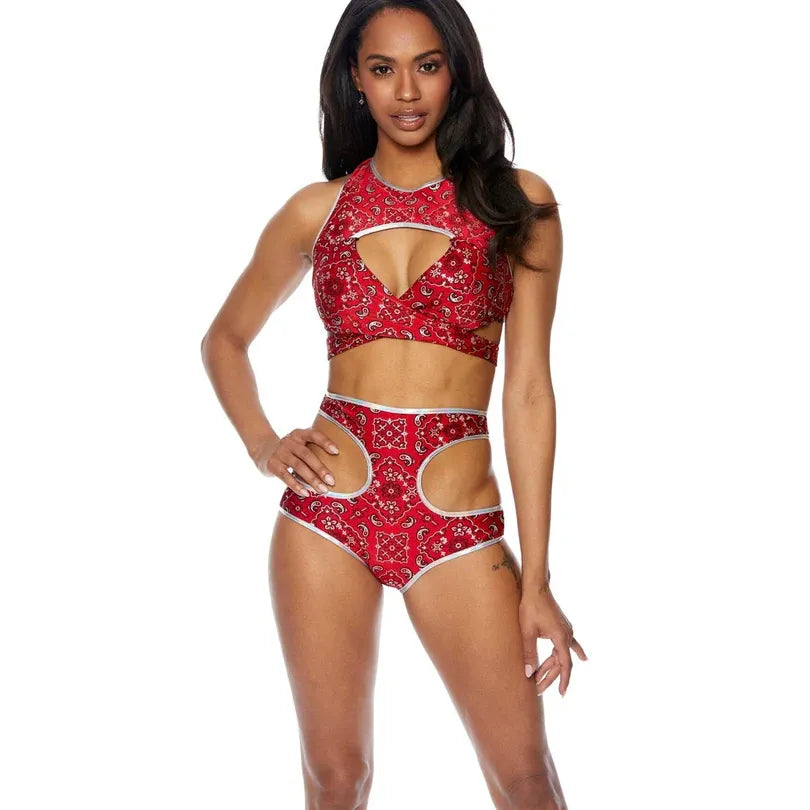 BDYSHTS 2pc SET PURPLE RED
