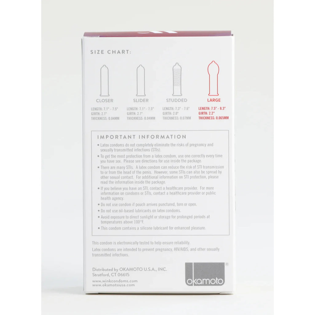 WINK X-LARGE CONDOMS 3ct