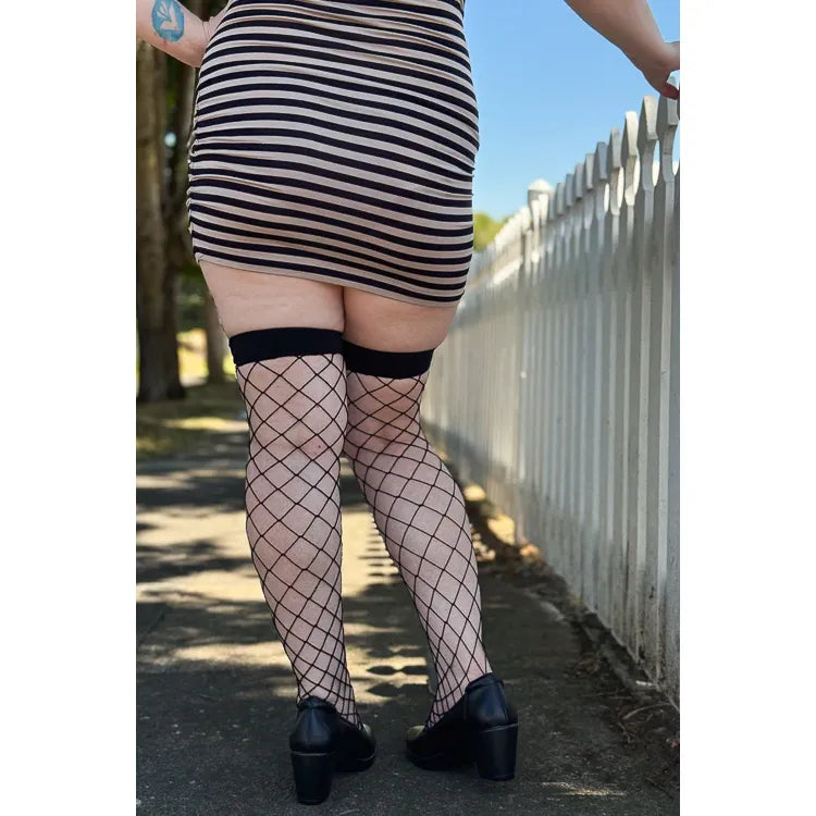 FENCE NET THIGH HIGH BLK