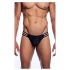 THREE STRAP LACE THONG M WHT