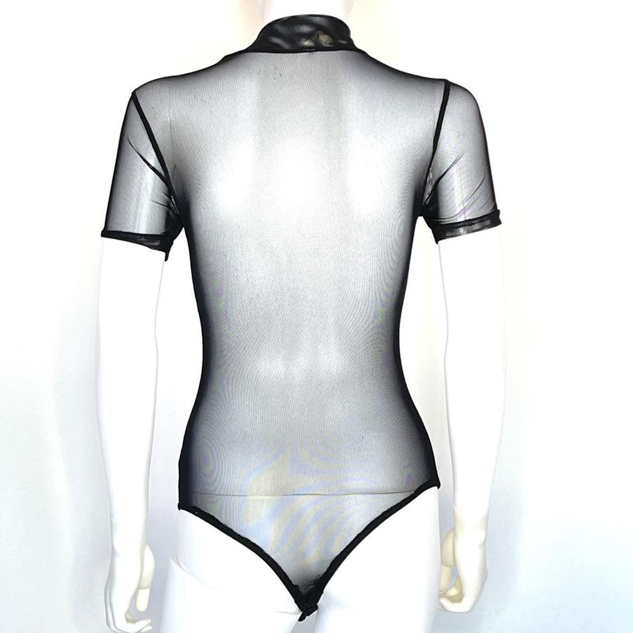 BDYSHTS 2pc MESH W/PASTIES BLK