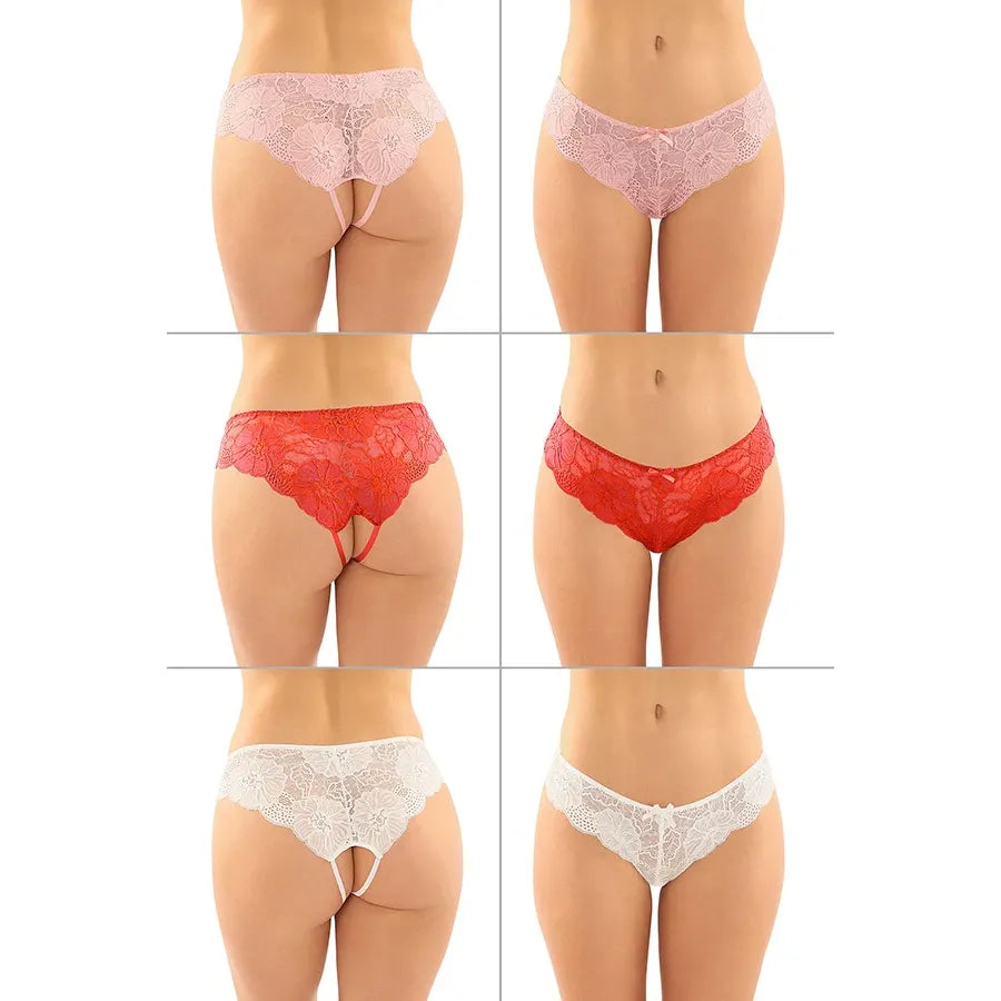 POPPY CRTCHLSS LACE PNTY LXL