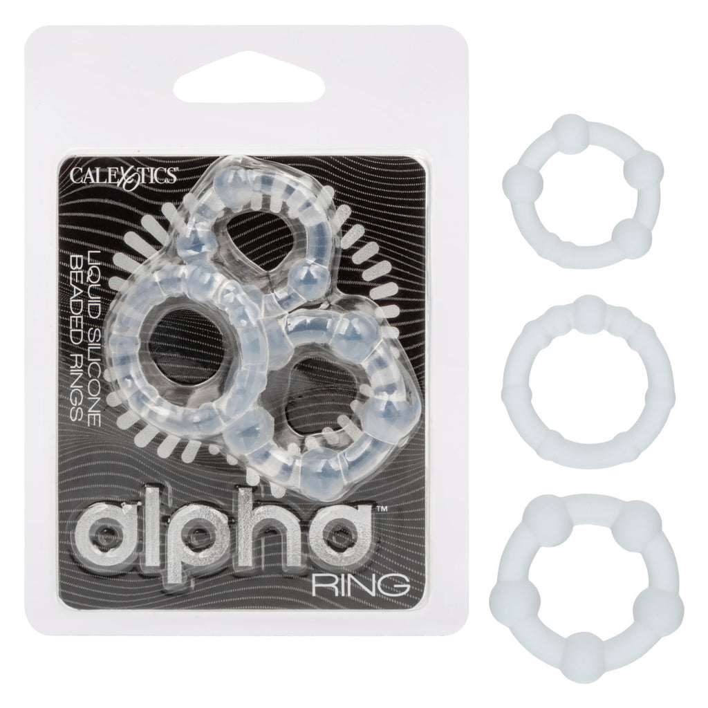 ALPHA LQD SLCN BEADED RINGS