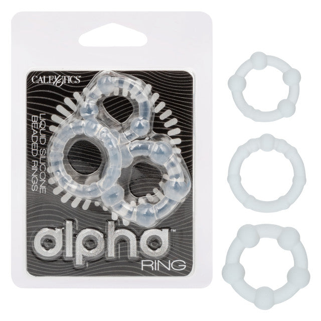 ALPHA LQD SLCN BEADED RINGS