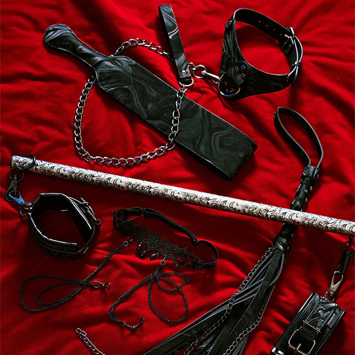 VELVET NOIR COLLAR & LEASH
