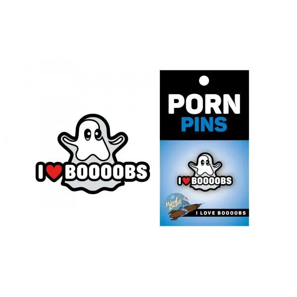 GHOST I HEART BOOBS PIN