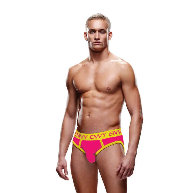 SOLID ENVY JOCK PNK/YLW SM