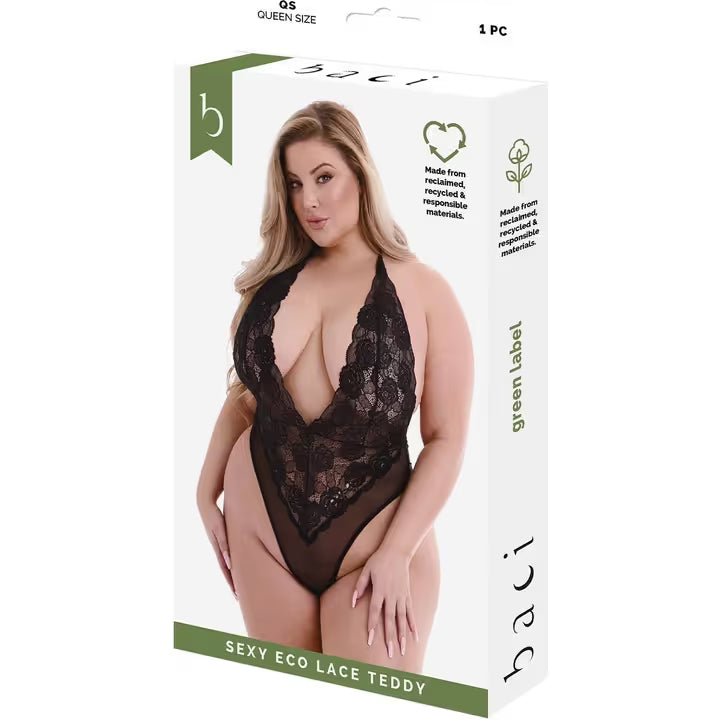 STRPPY LACE TDDY/GRTR QN BLK