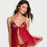 RUFFLE BABY DOLL RED XL