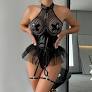 FISHNET HIGH NECK TEDDY XL