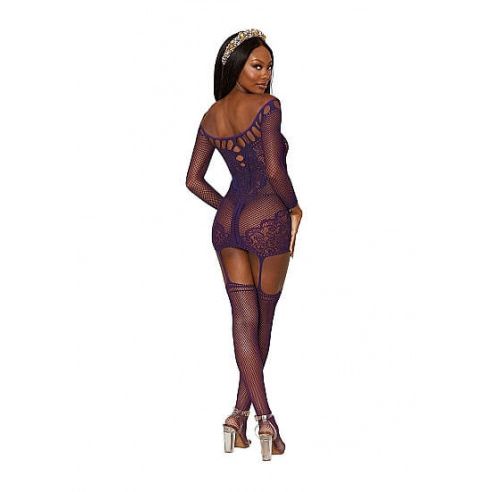 GARTER DRESS DMND BLK OS