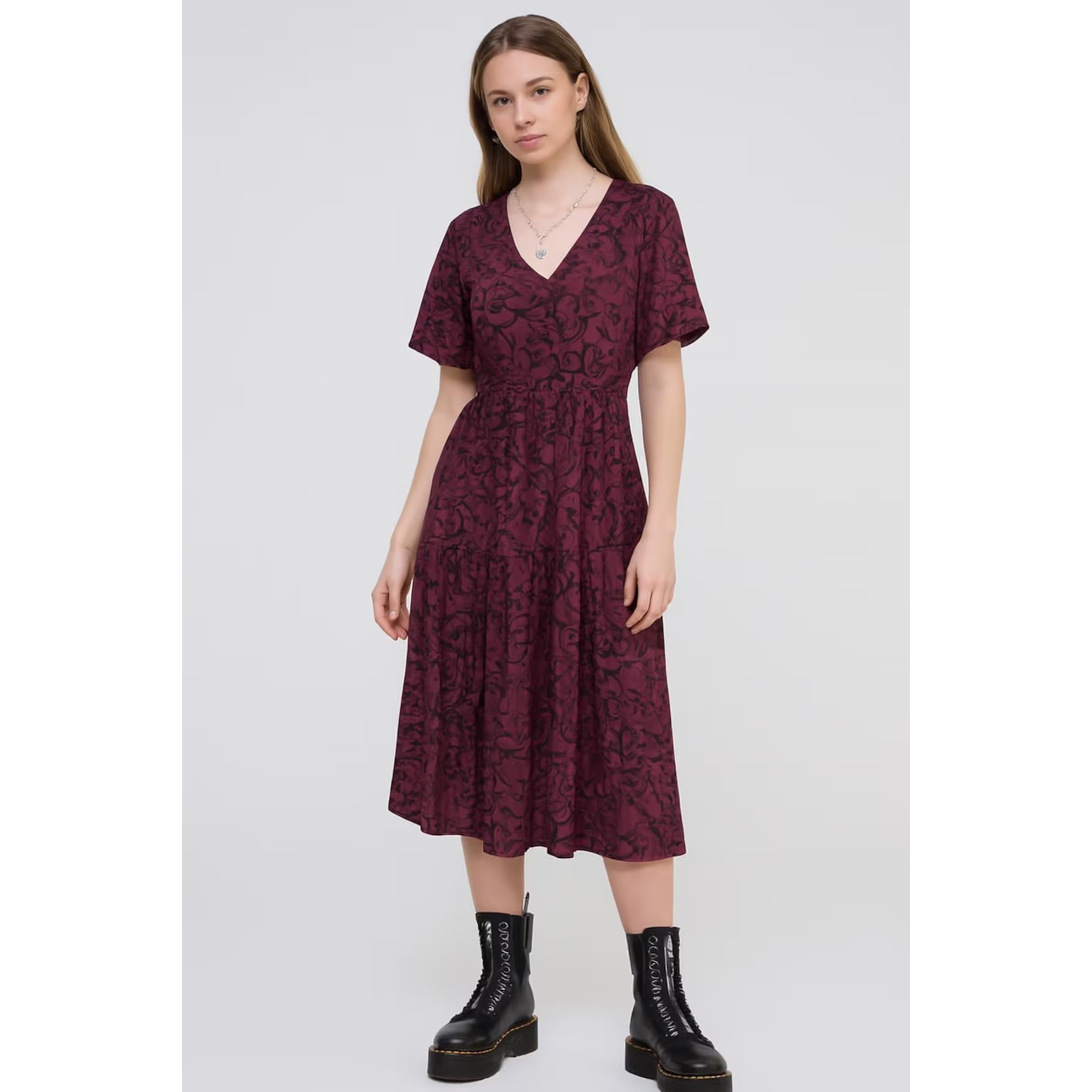 SNKE PRNT DRSS BLK/RD XL