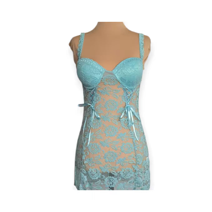 LONG SLV CHEMISE BLUE OS