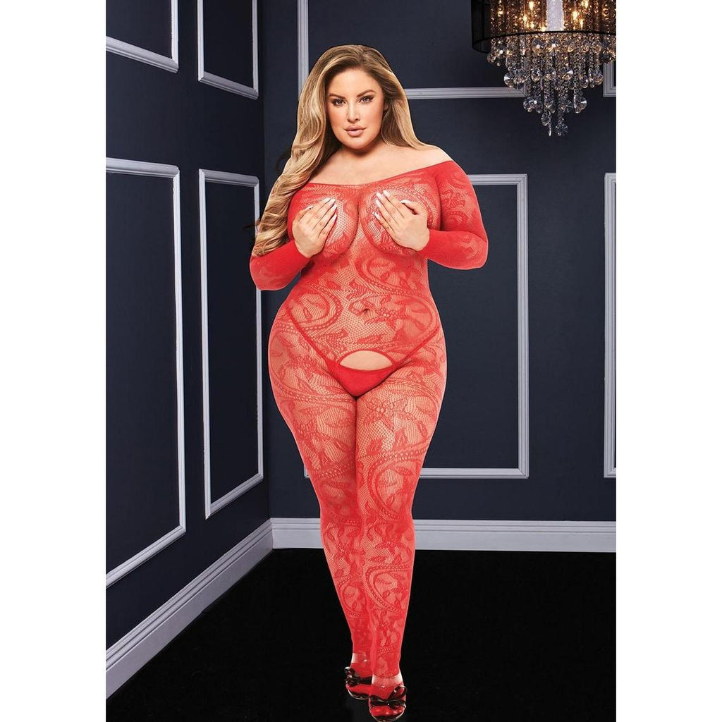 LONGSLV CTCHLS BODYSTKG RED Q
