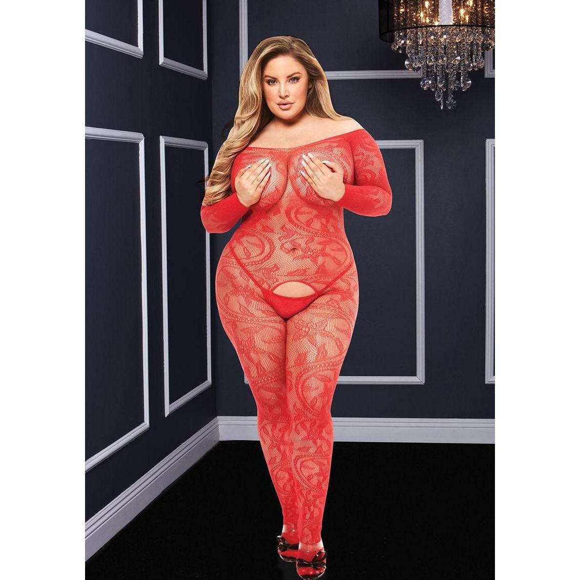 LONGSLV CTCHLS BODYSTKG RED Q