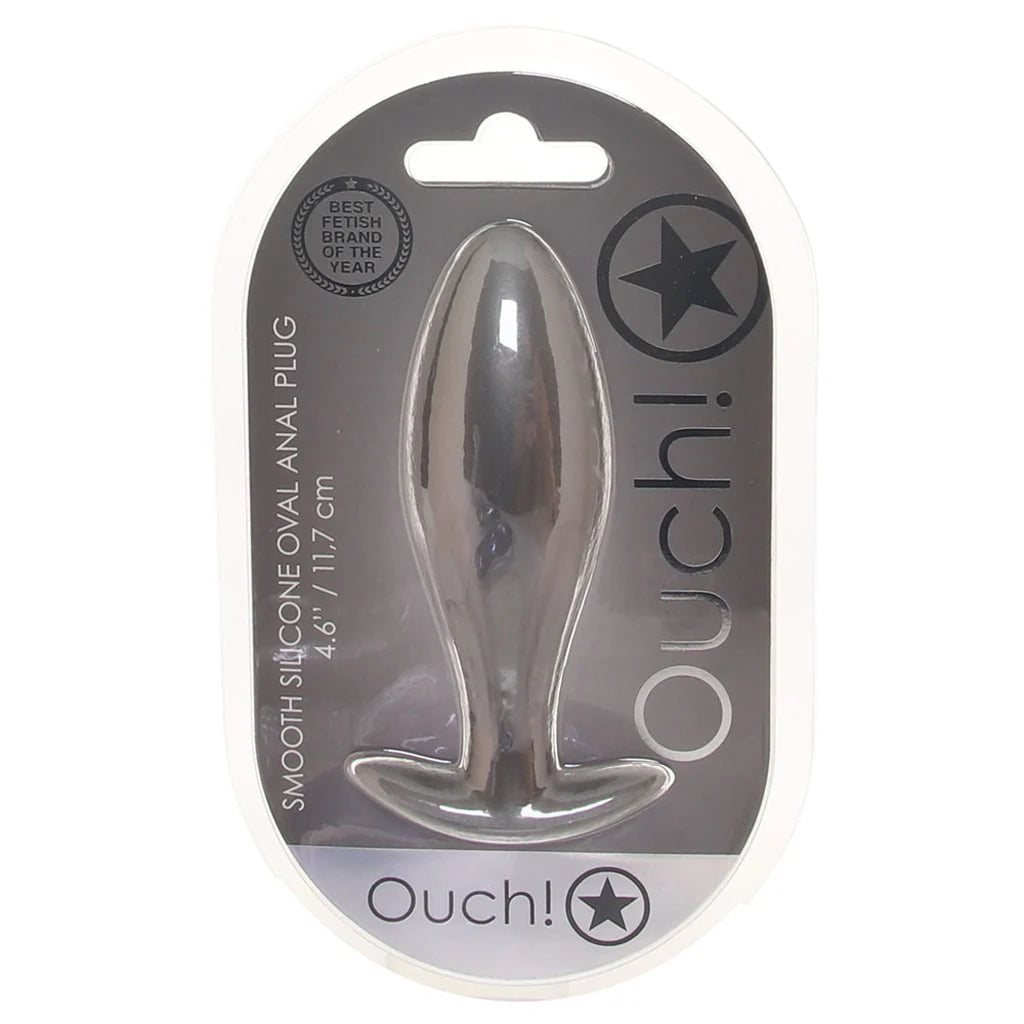 OUCH! OVAL PLUG GUN MTL SLCN