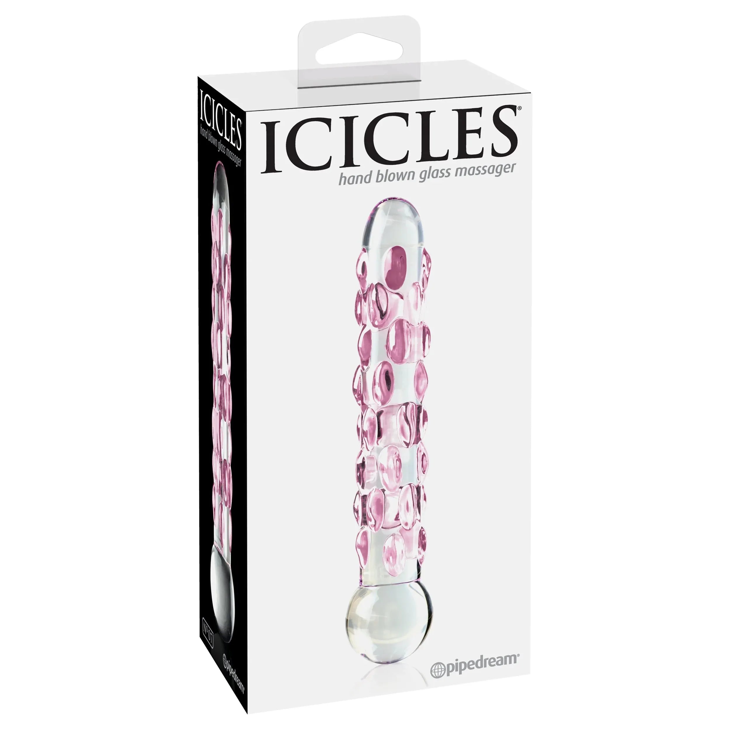 ICICLES #7 PINK NUBBY GLASS