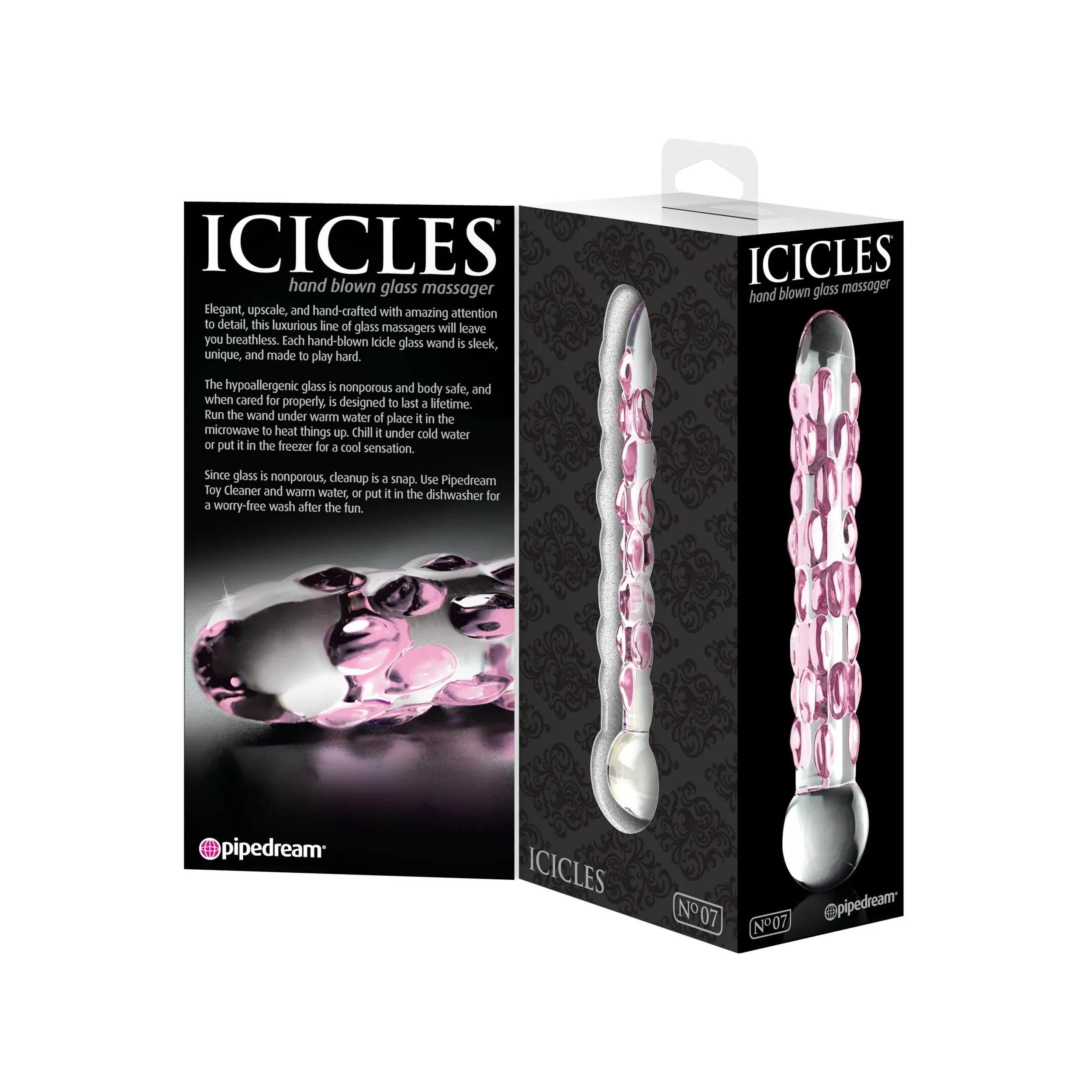 ICICLES #7 PINK NUBBY GLASS