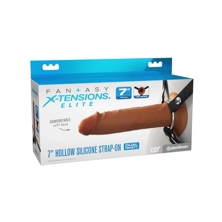 ELITE 7" HLLW STRP-ON BRN SLCN