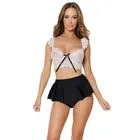 CROP TOP & SHORTS BLK OS