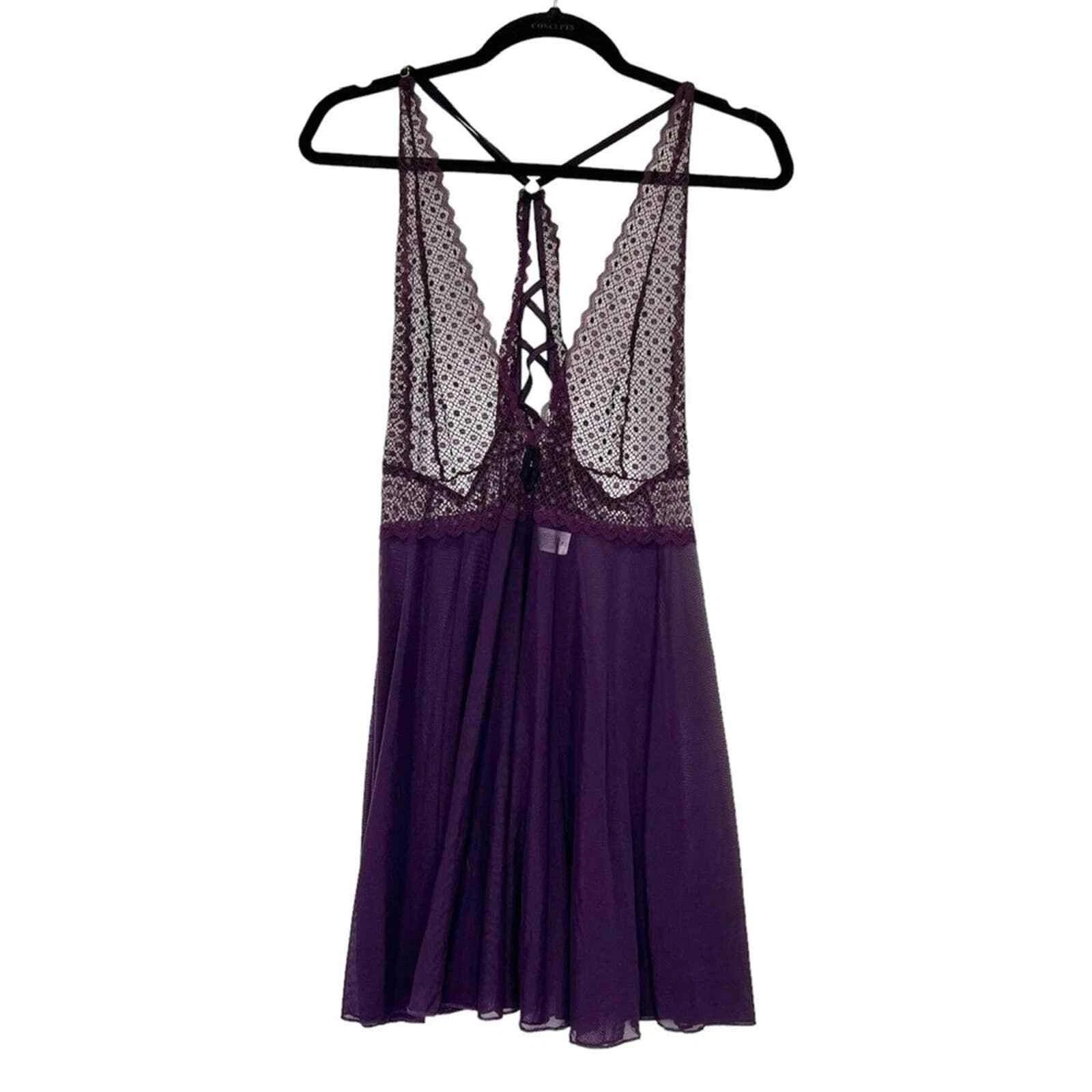 LACE BABY DOLL PRPL 1X