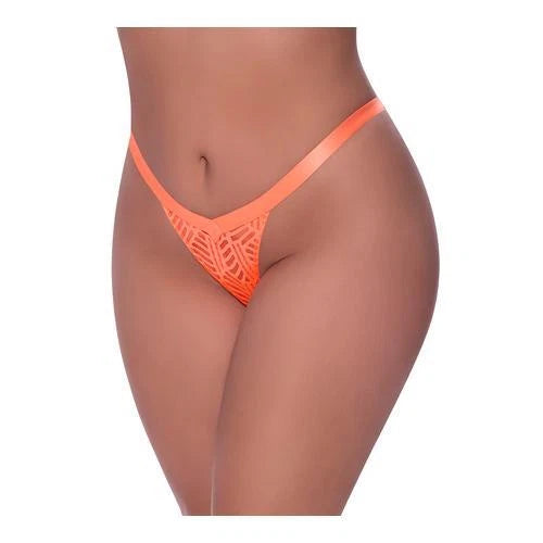 SPLIT CROTCH THONG ORANGE MED