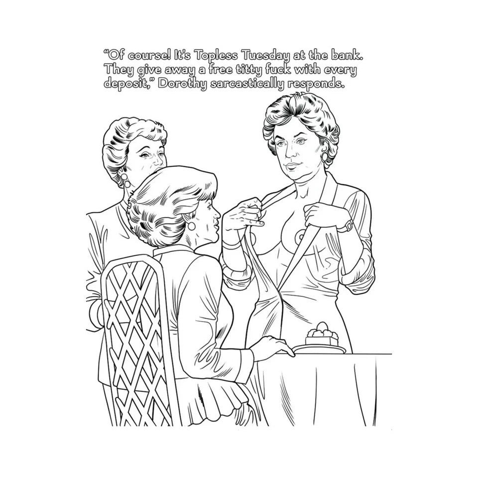 GOLDEN GILF'S COLORING BK