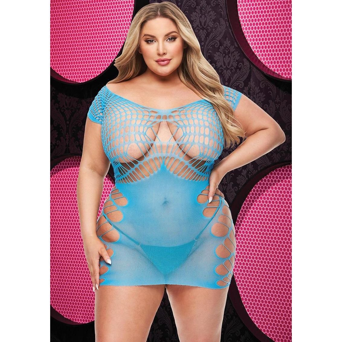 FSHNT/LACE HLTR DRS QN NON BLU