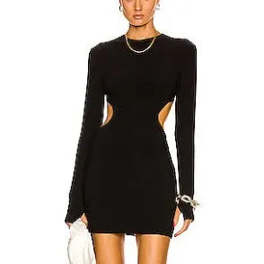 CUT OUT DRESS & G SET BLK MED